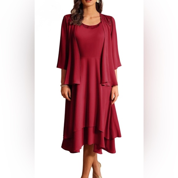 Grace Karin Dresses & Skirts - NWT GRACE KARIN Mother of The Bride or Formal Dress with Sequin Jacket Long